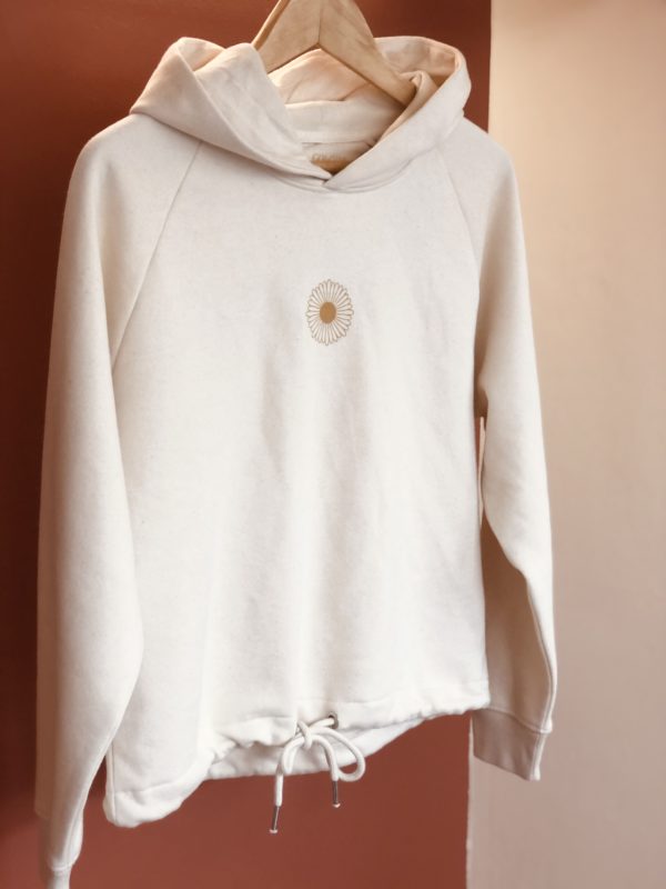 Flower Crop Hoodie · Cream - Image 4