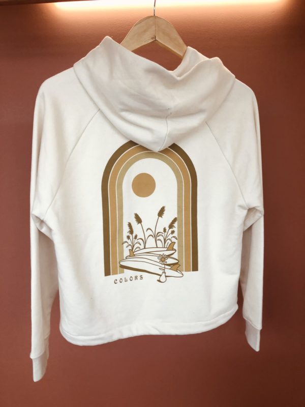 Flower Crop Hoodie · Cream - Image 5