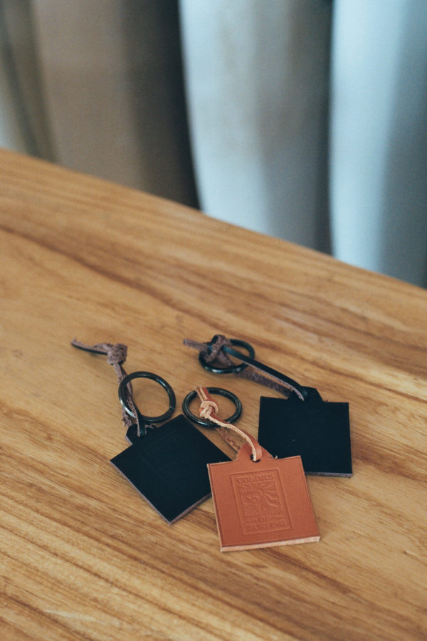 Leather keychain