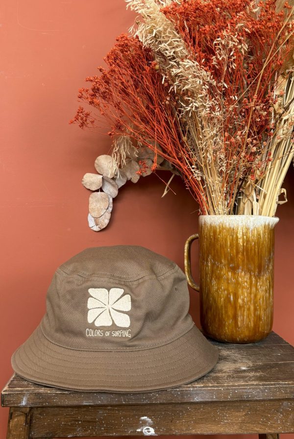 Flower Bucket Hat • Beige