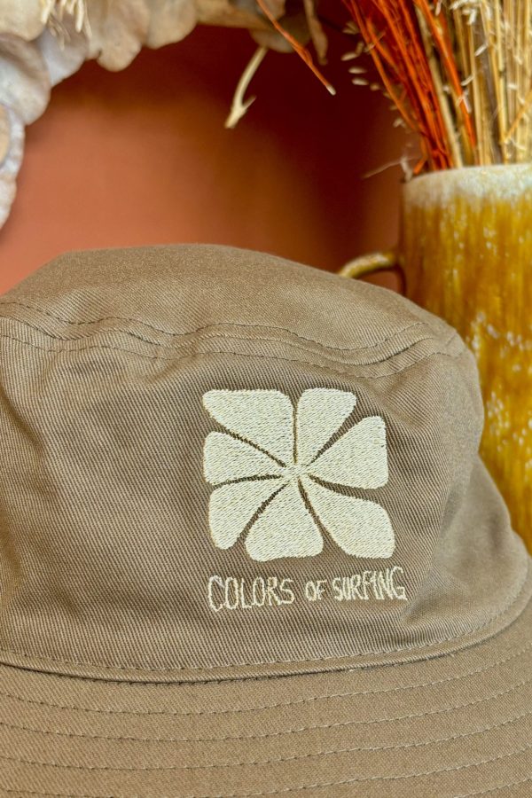 Flower Bucket Hat • Beige - Image 2